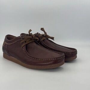 Clarks Shacre II Run Men's 8M Brown Leather Wallabee Inspo Moc Toe Lace Up Shoes
